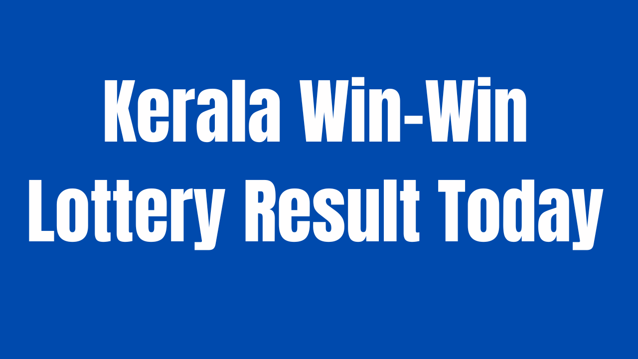 Kerala Win-Win Lottery Result Today